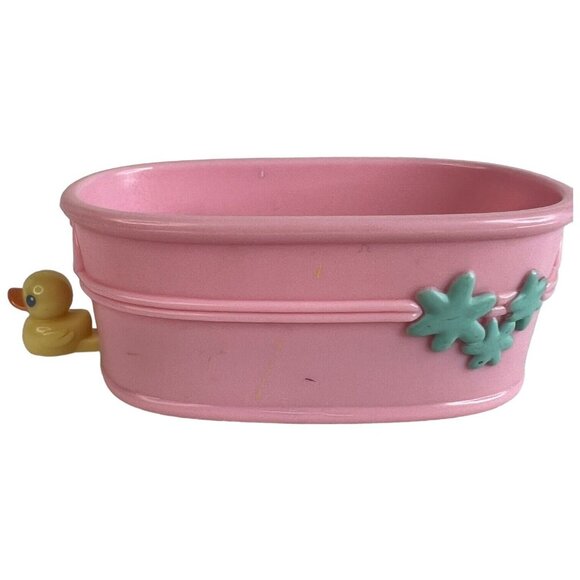 2 Littlest Pet Shop Bathtub Pink Blue Yellow Ducky Duck Replacement Moving LPS - Picture 2 of 11